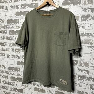 Russell Pro Cotton Pocket Tee Size Large Earth Tone Faded